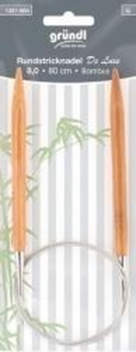 1321-900 Rondbreinaalden Bamboe 80cm no. 9mm