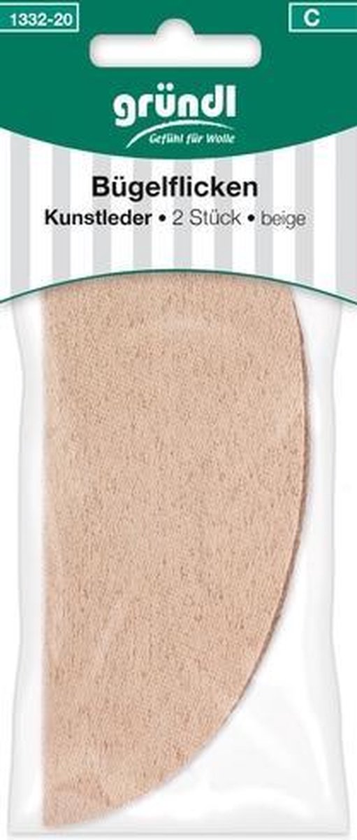 1332-20 Kniestukken - kunstleer beige