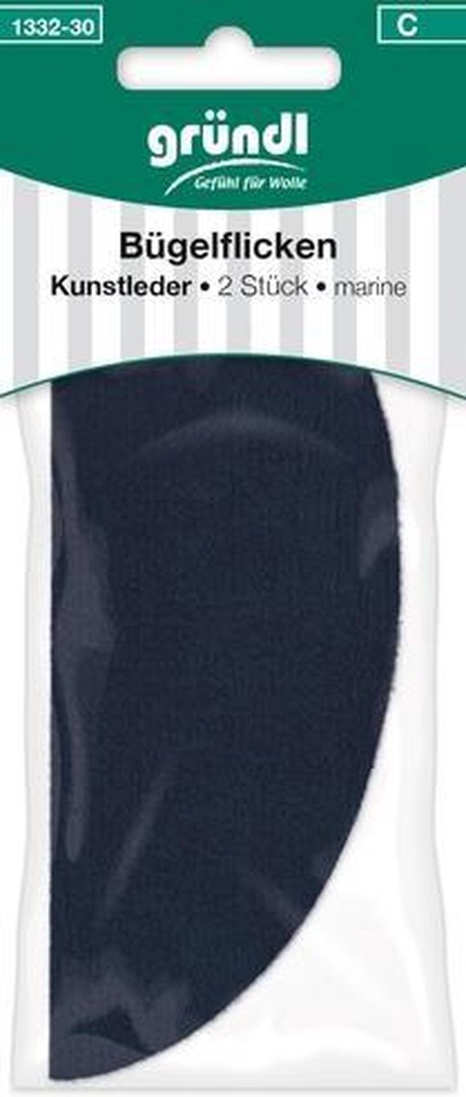 1332-30 Kniestukken - kunstleer blauw