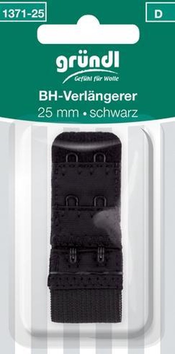 1371-25 BH-verlenger zwart 25mmx85mm