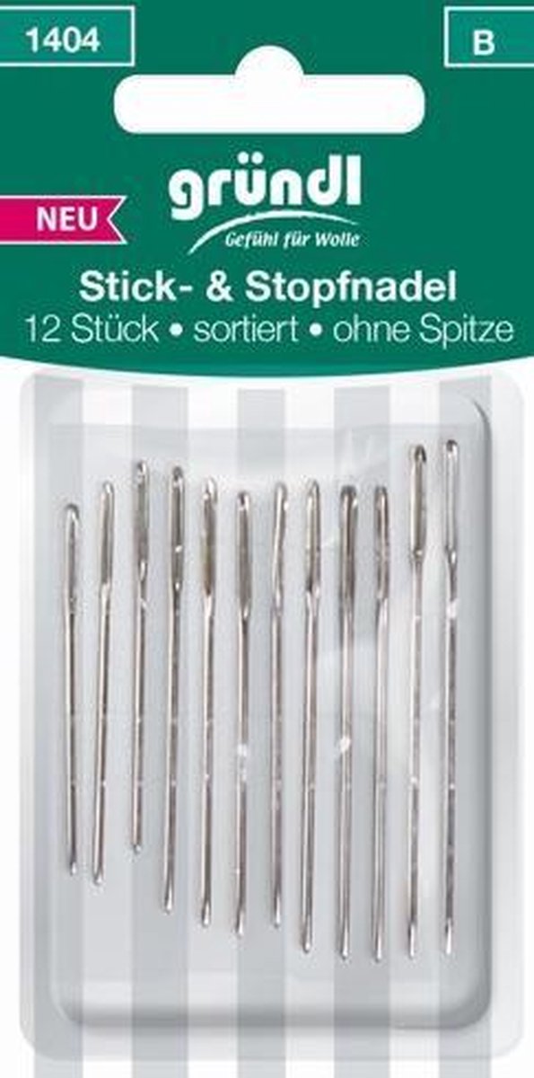 1404 Borduur- en stopnaalden zonder punt 12 stuks