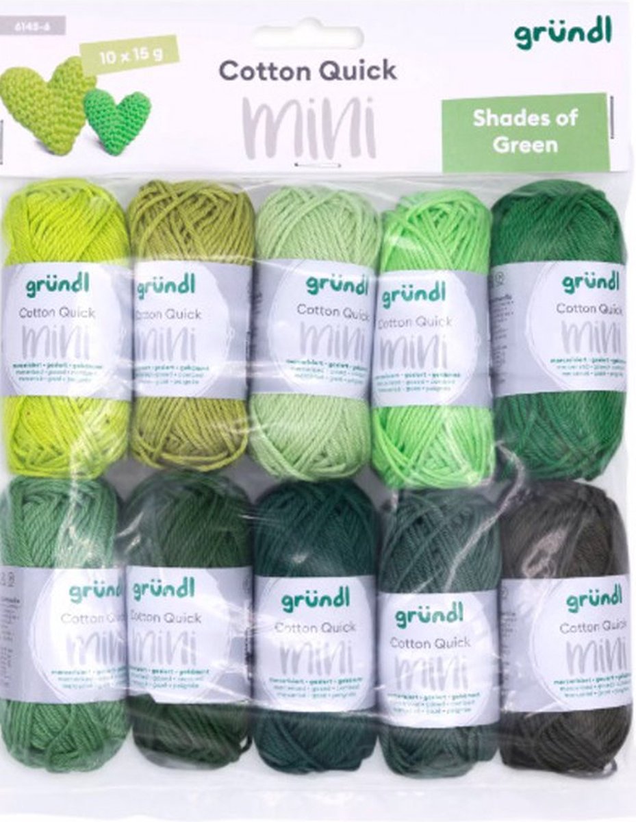 6145-6 Cotton Quick Mini Shades of Green 10x15gram