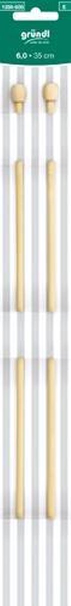 1358-600  en met knop Bamboe 6.0mm. 35cm