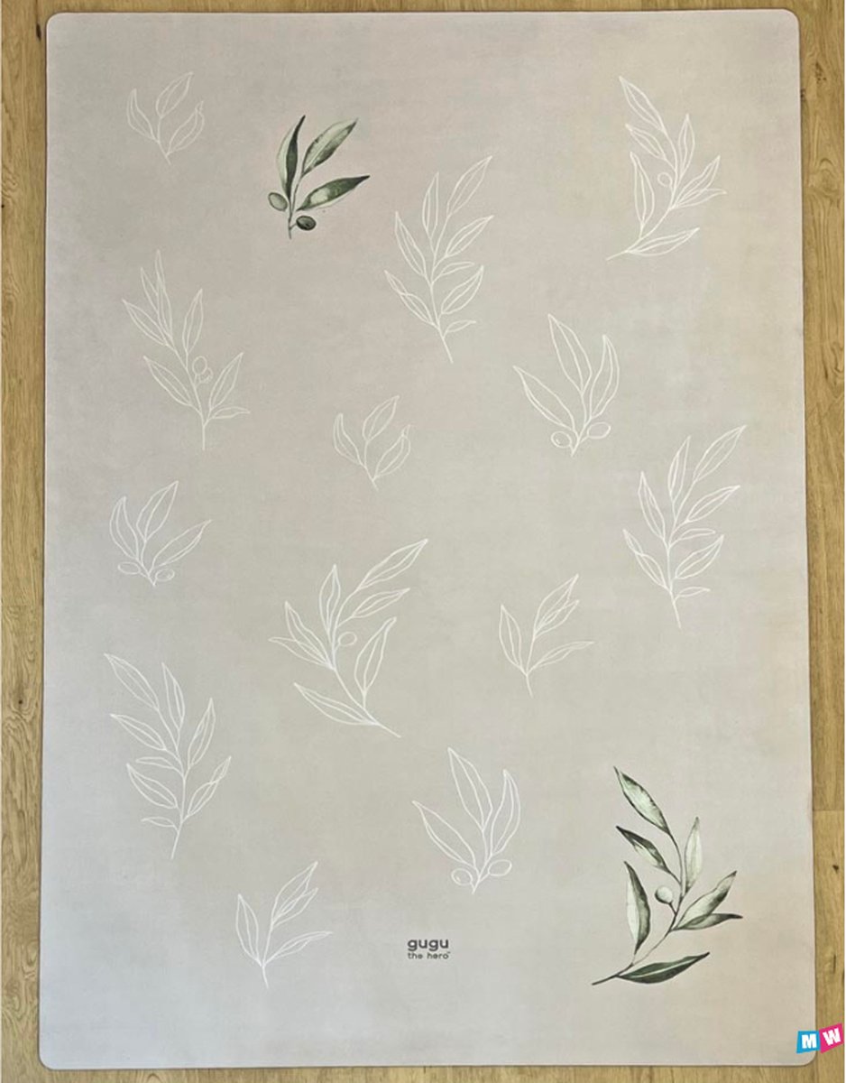 Premium Speelmat Olive garden- rechthoek 180cm - Veilige Mat voor Peuters - Spelen en Ontwikkeling - Kinderkamer vloerkleed - Decoratie voor de Kinderkamer - EU-Product