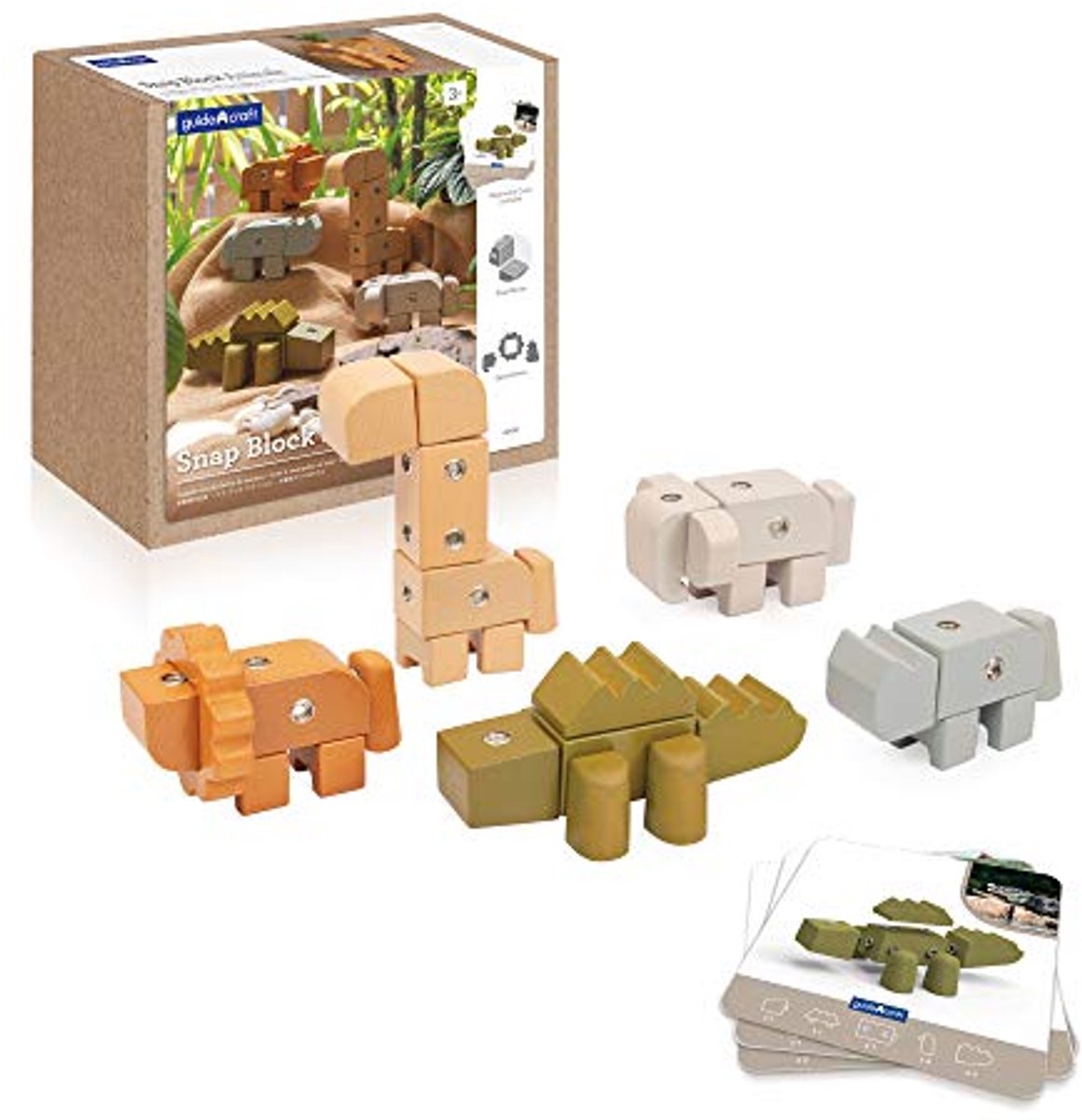 Guidecraft bouwblokken dieren - educatief speelgoed set 33 stuks.