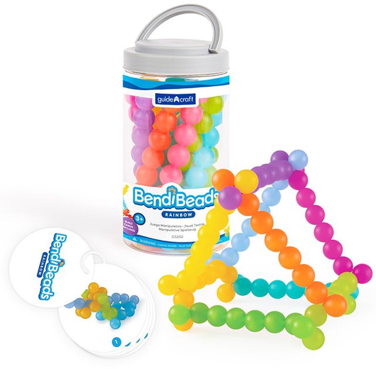Guidecraft speelgoed BendiBeads regenboog - educatief karton.