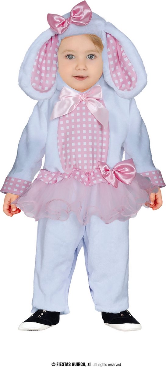 Guirca - Schaap & Lammetje & Geit Kostuum - Het Lammetje Van Marie - Meisje - Roze, Wit / Beige - 18 - 24 maanden - Carnavalskleding - Verkleedkleding