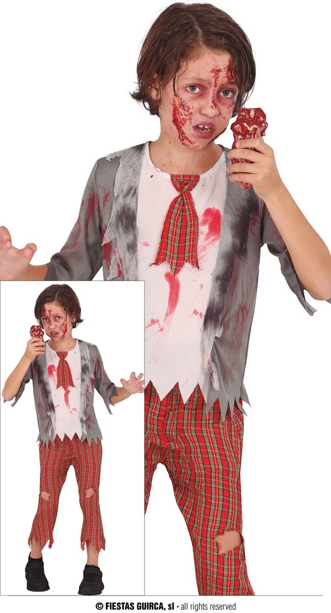 Hongerige Zombie Scholier - Jongen