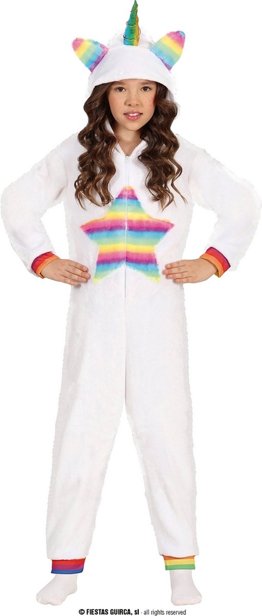 Unicorn Onesie Rainbow Ster Kind - 5-6 Jaar