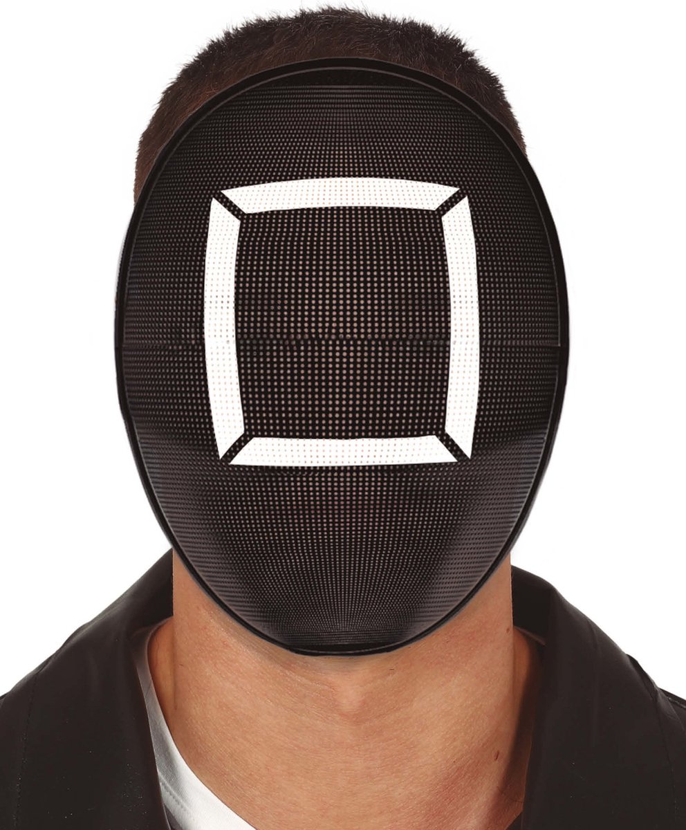 Verkleed masker game vierkant bekend van tv serie - Gamer carnaval maskers