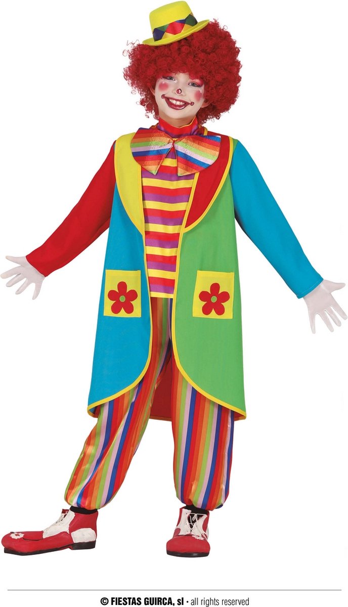 Vrolijke Gestreepte Grappenmaker Kind Kostuum