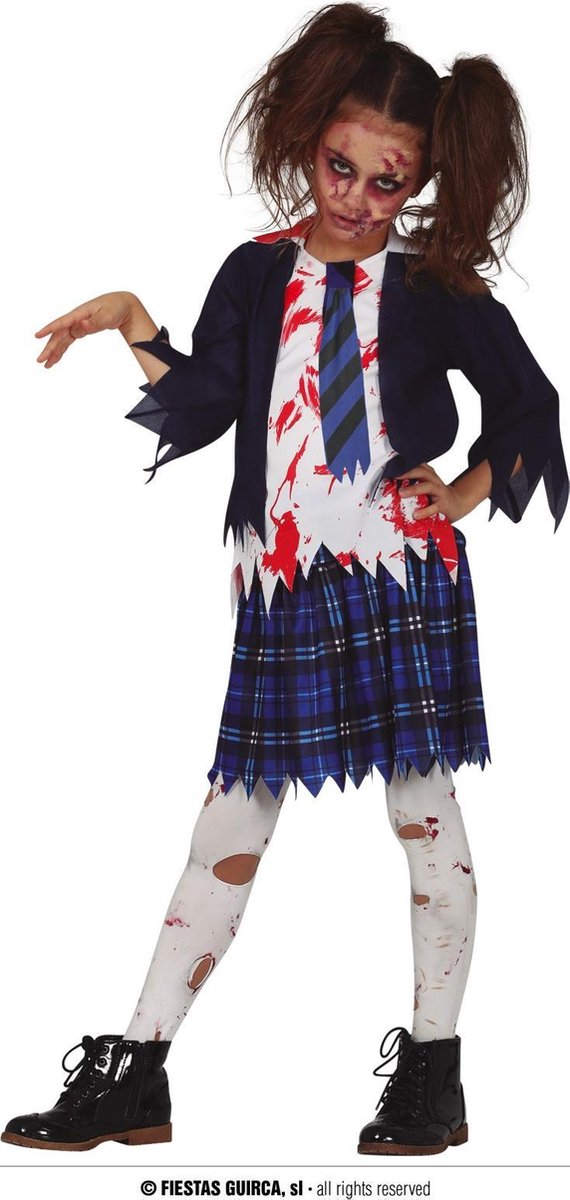 Zombie Verkleedpakje High School Meisje Maat 142-148