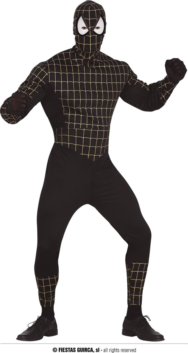 Zwarte Spiderman pak Volwassenen - Maat M