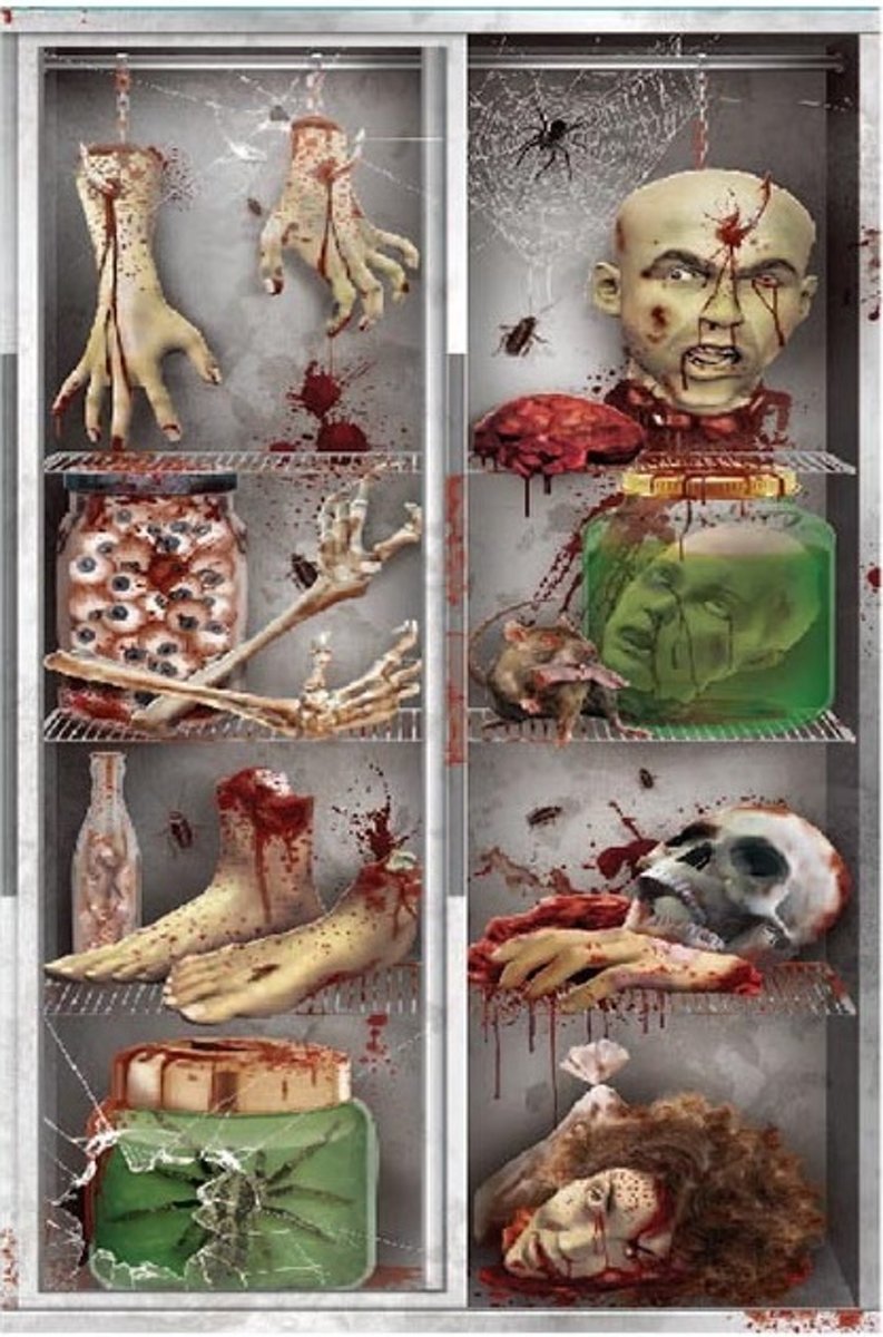 deur decoratie - scene setter lichaamsdelen - 76 x 152 cm