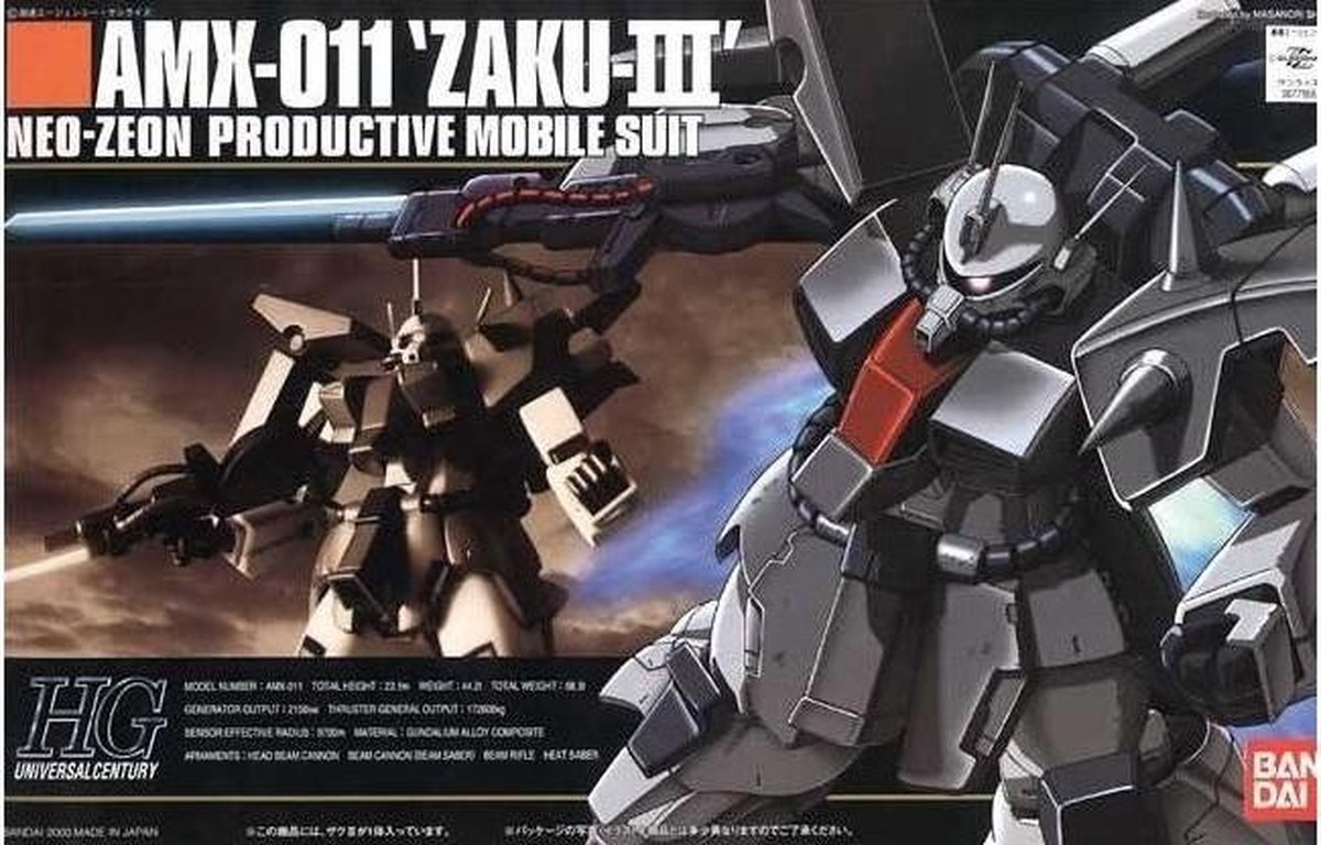 GUNDAM - HGUC AMX-011 Zaku III 1/144 - Model Kit