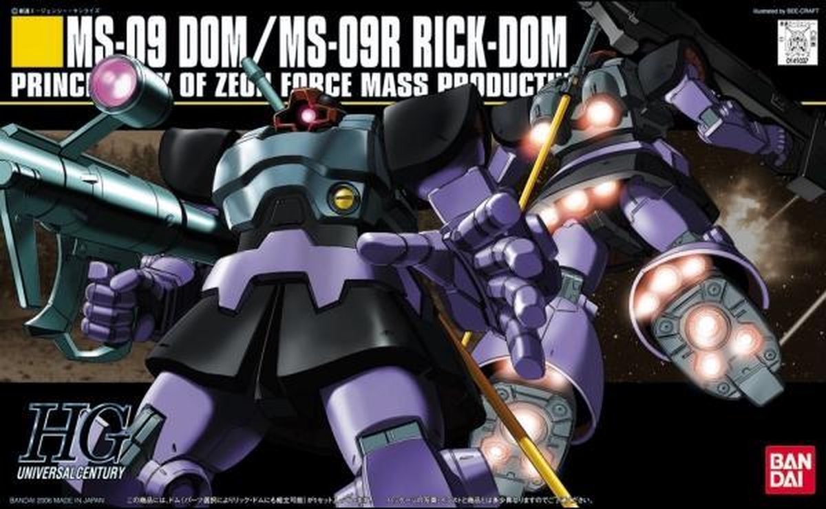 GUNDAM - HGUC MS-09 Dom/MS-09R Rick-Dom 1/144 - Model Kit