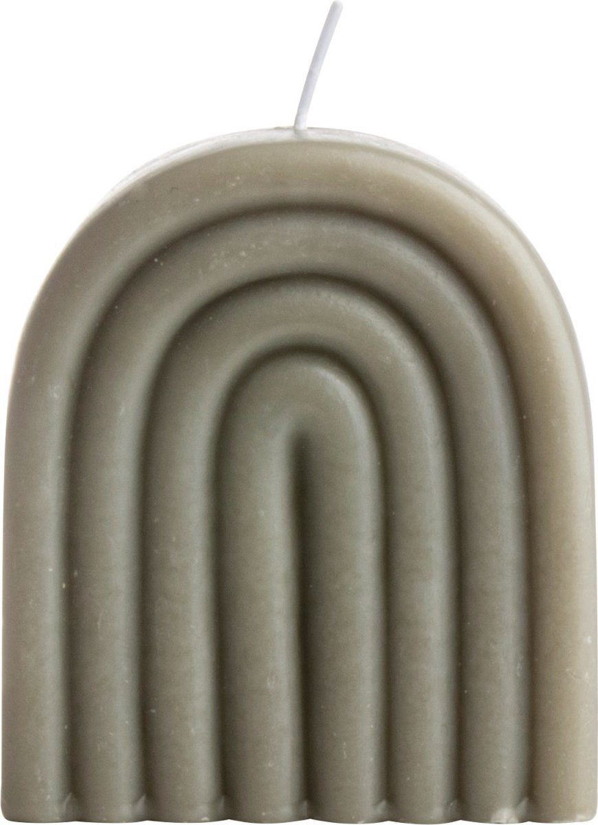 Gusta regenboogkaars groen -  paraffine - 4 centimeter x 6,8 centimeter x 8 centimeter