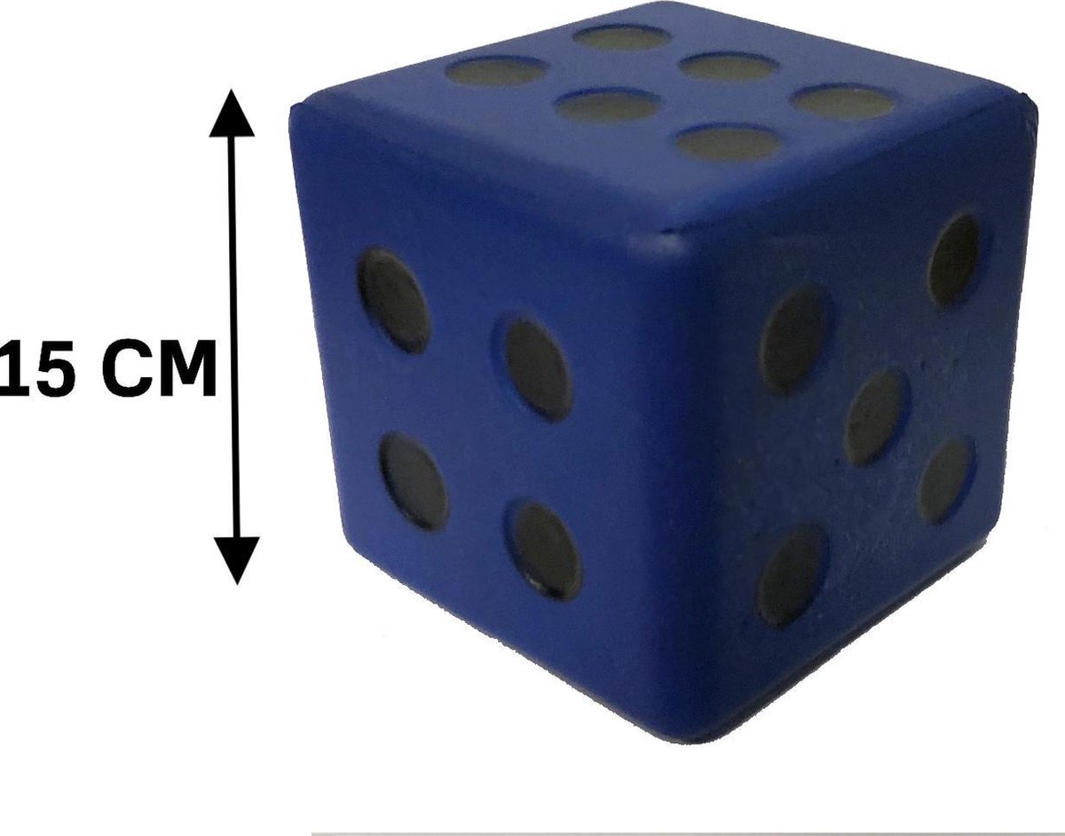 Dobbelsteen Coated Foam 15 CM BLAUW