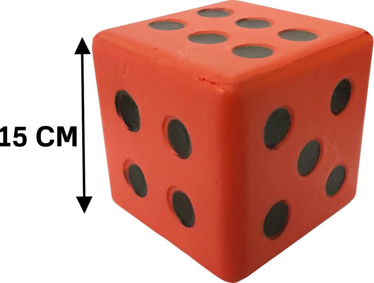 Dobbelsteen Coated Foam 15 CM ROOD