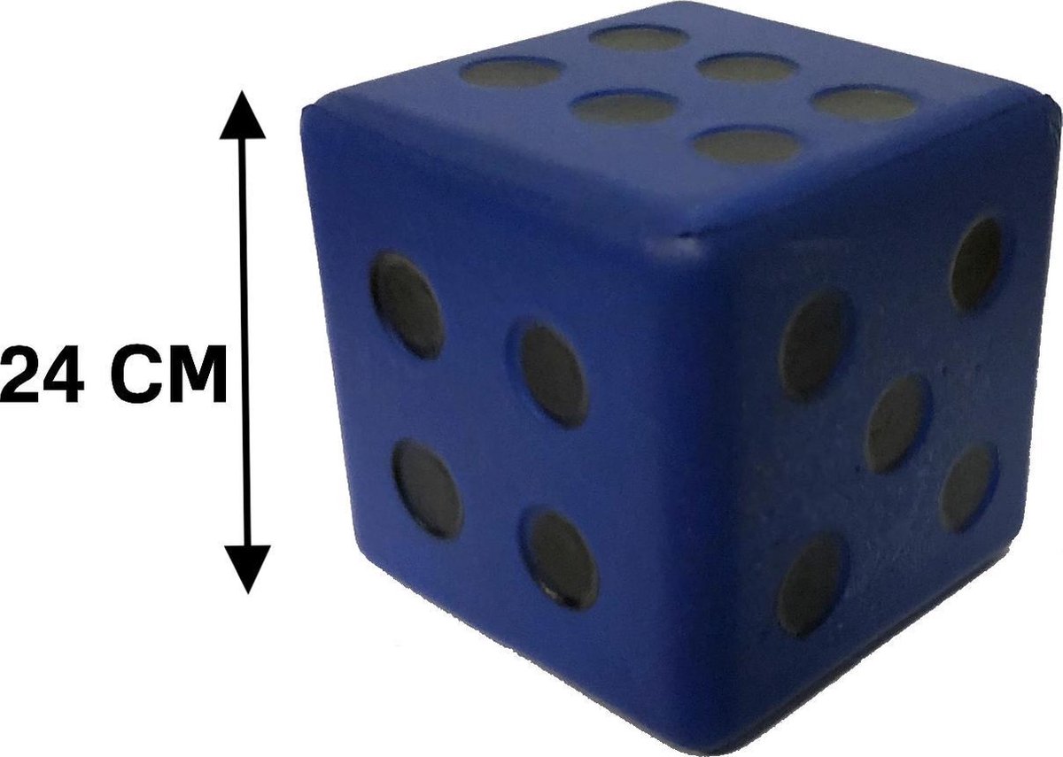 Dobbelsteen Coated Foam XL 24 CM BLAUW