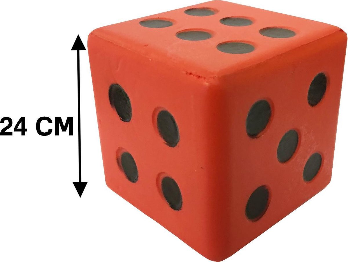 Dobbelsteen Coated Foam XL 24 CM ROOD