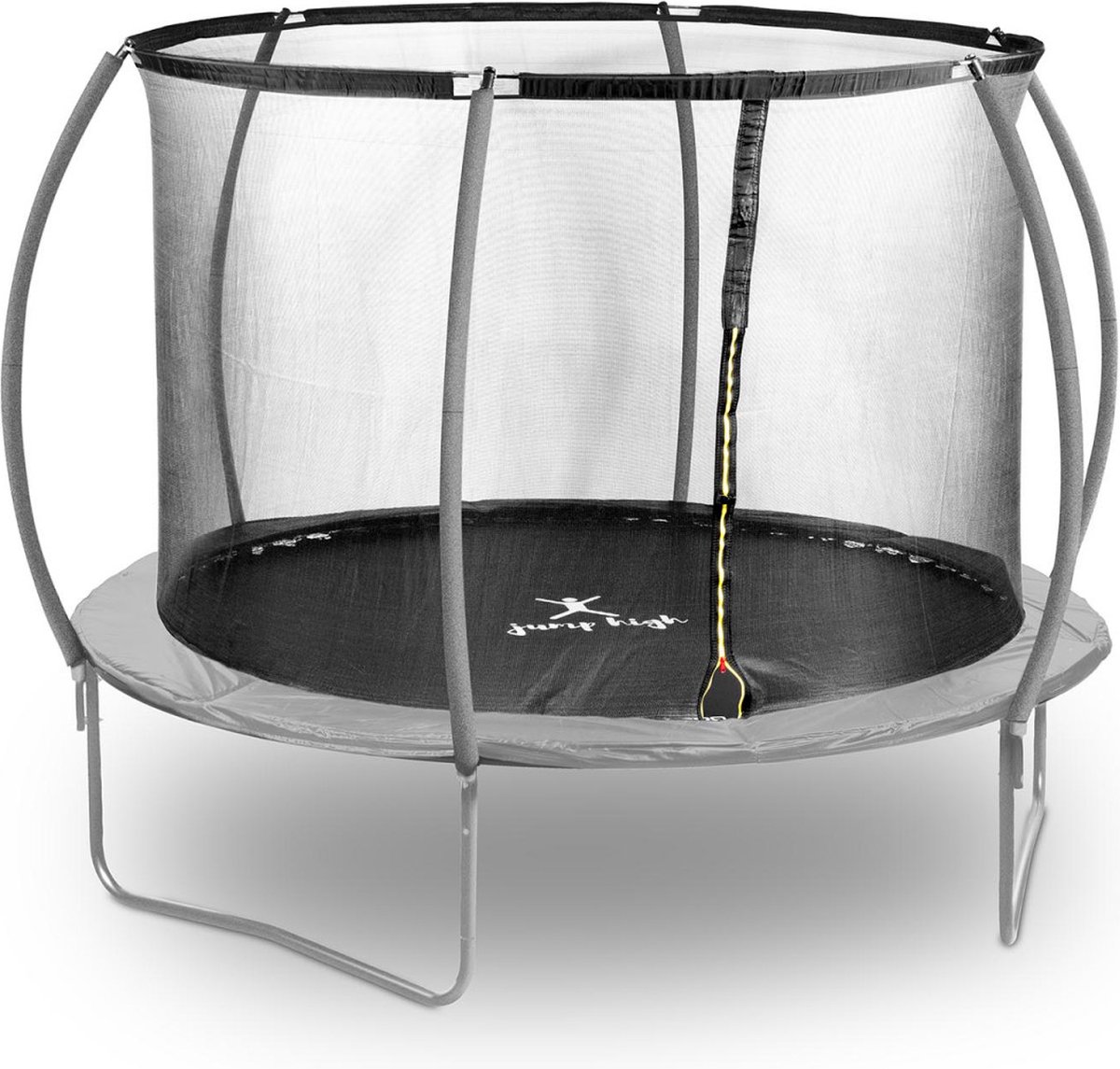 Gymrex Tuintrampoline - Ø 305 x 180 cm - 100 kg - mesh - zwart / grijs