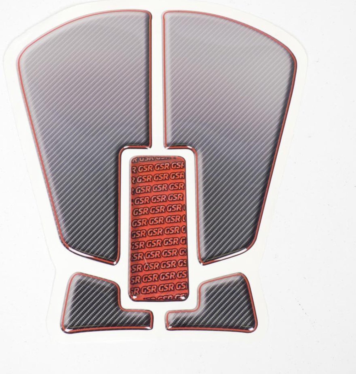 zelfklevende tankbeschermer voor suzuki gsr motorfiets carbon en rode stijl