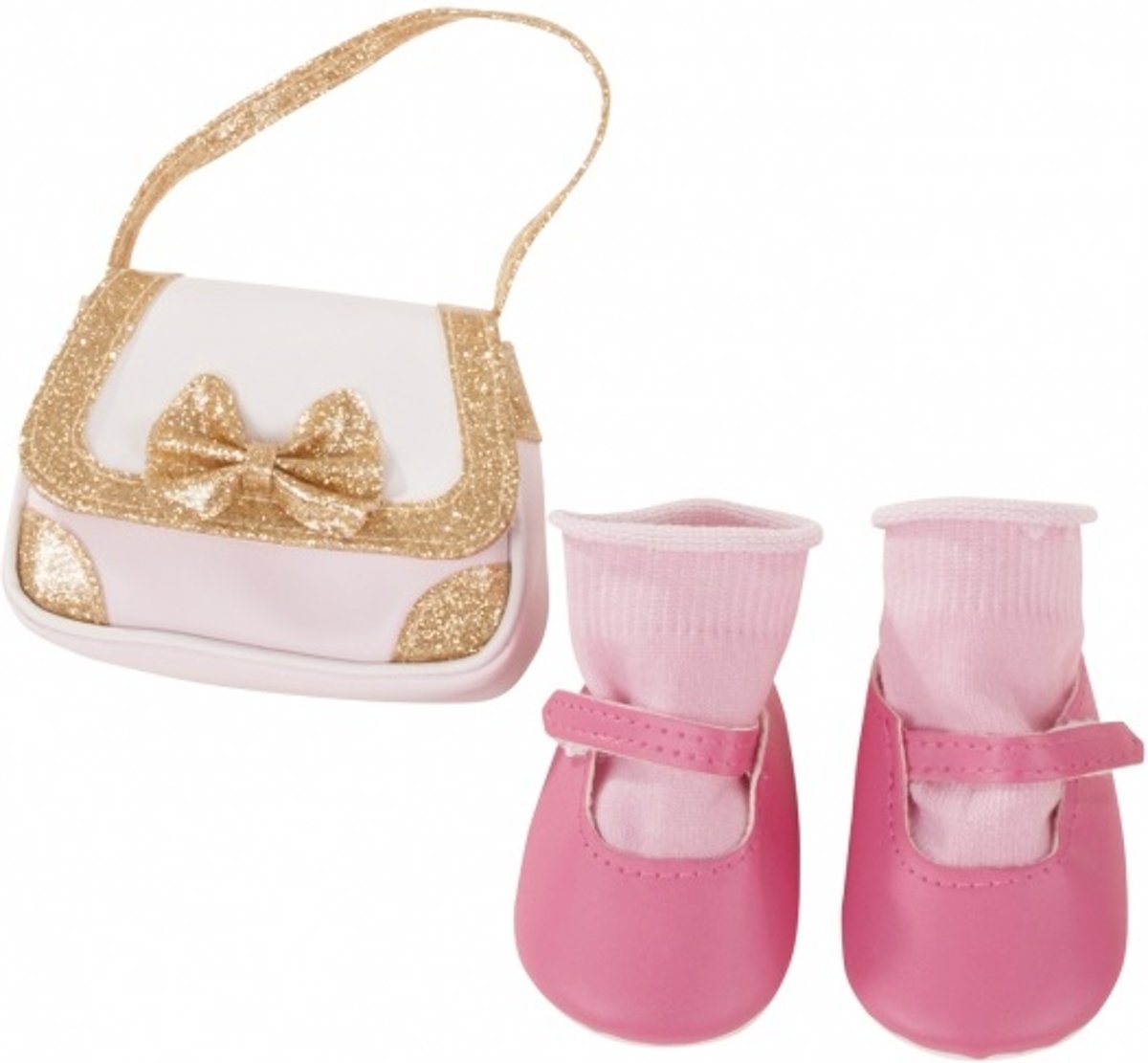   poppenaccessoire tas schoenen en sokjes