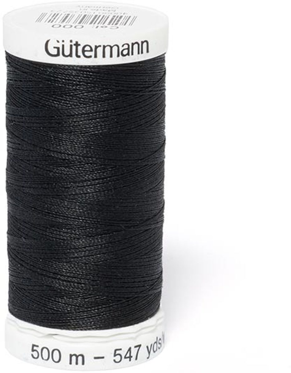 Gutermann 500meter zwart polyester
