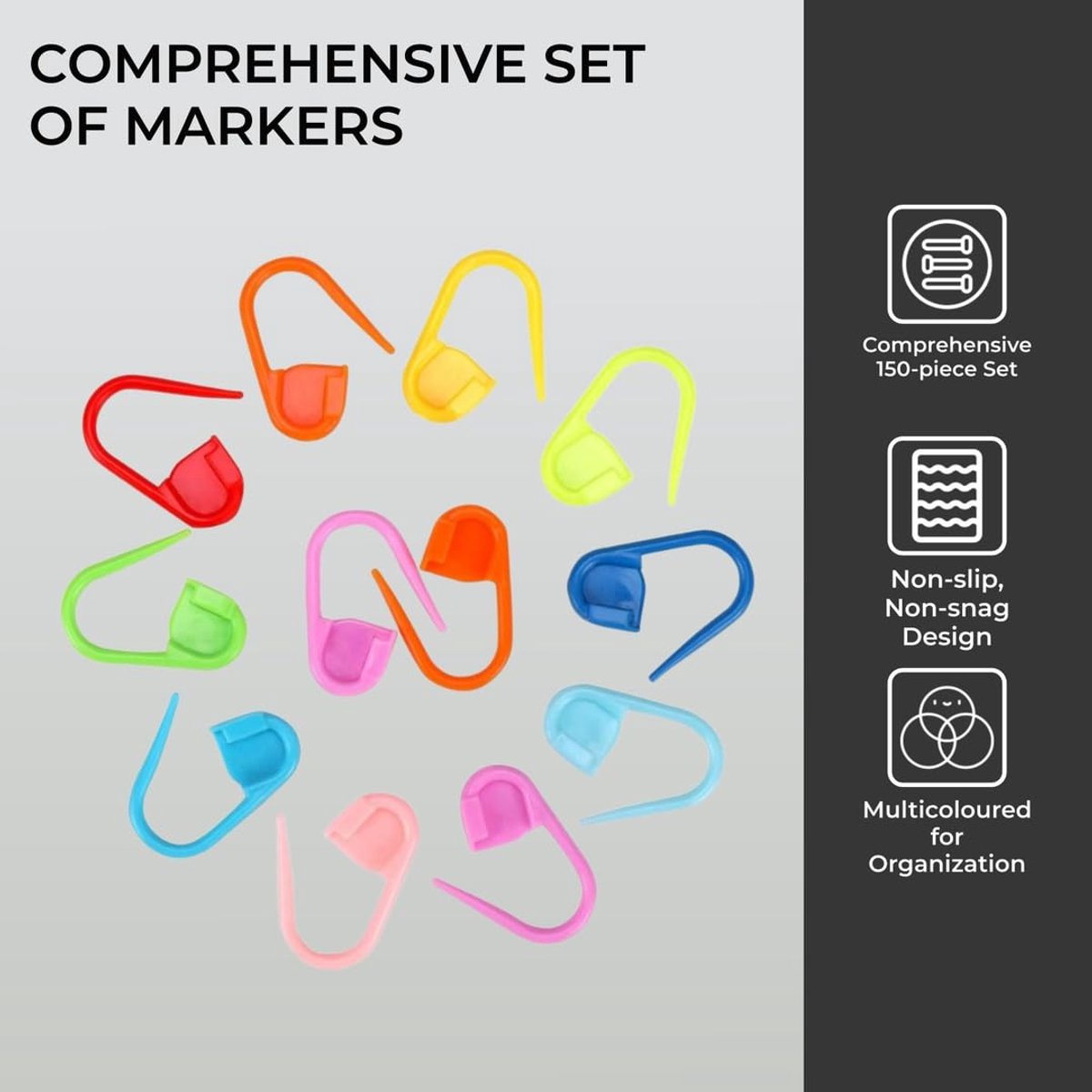 H&S 150 stuks Haak Stitch Marker Breien Haak Locking Stitch Markers Clips