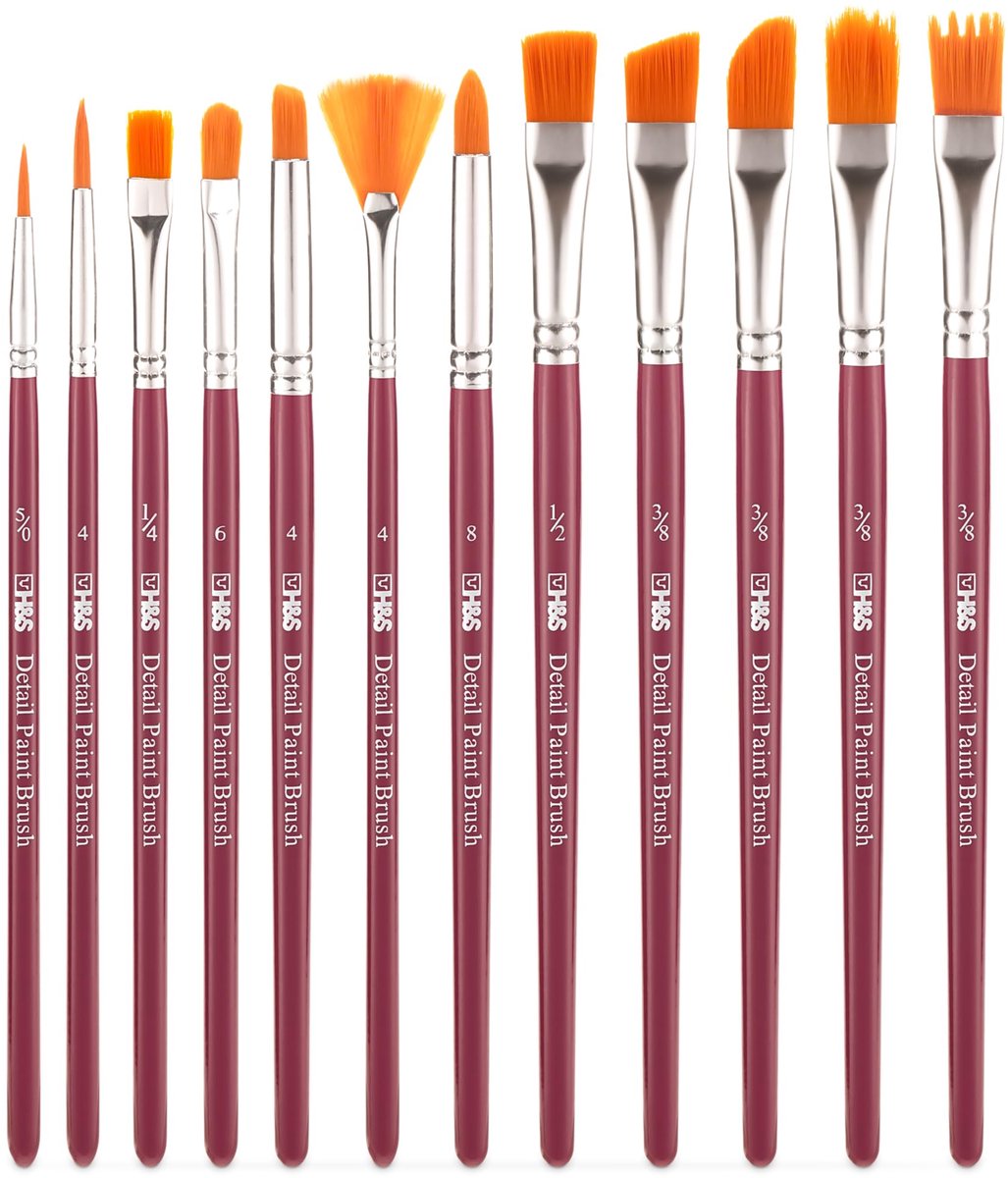 Verfkwastenset 12st_Bordeaux