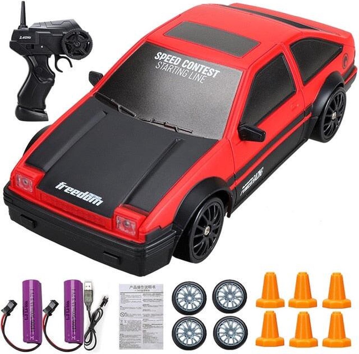 HB Toys AE86 - 1/24 Drift Auto - RTR - 2 Batterijen