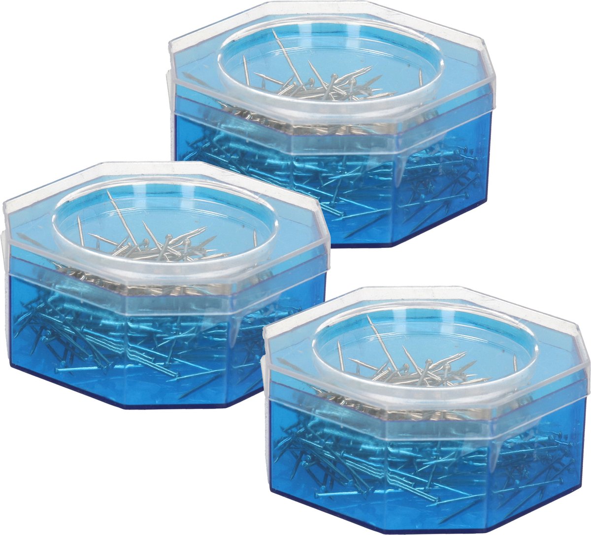 HBX Natural Living Kopspelden/steekspelden - 75 gram - zilver - naaispelden/steeknaalden