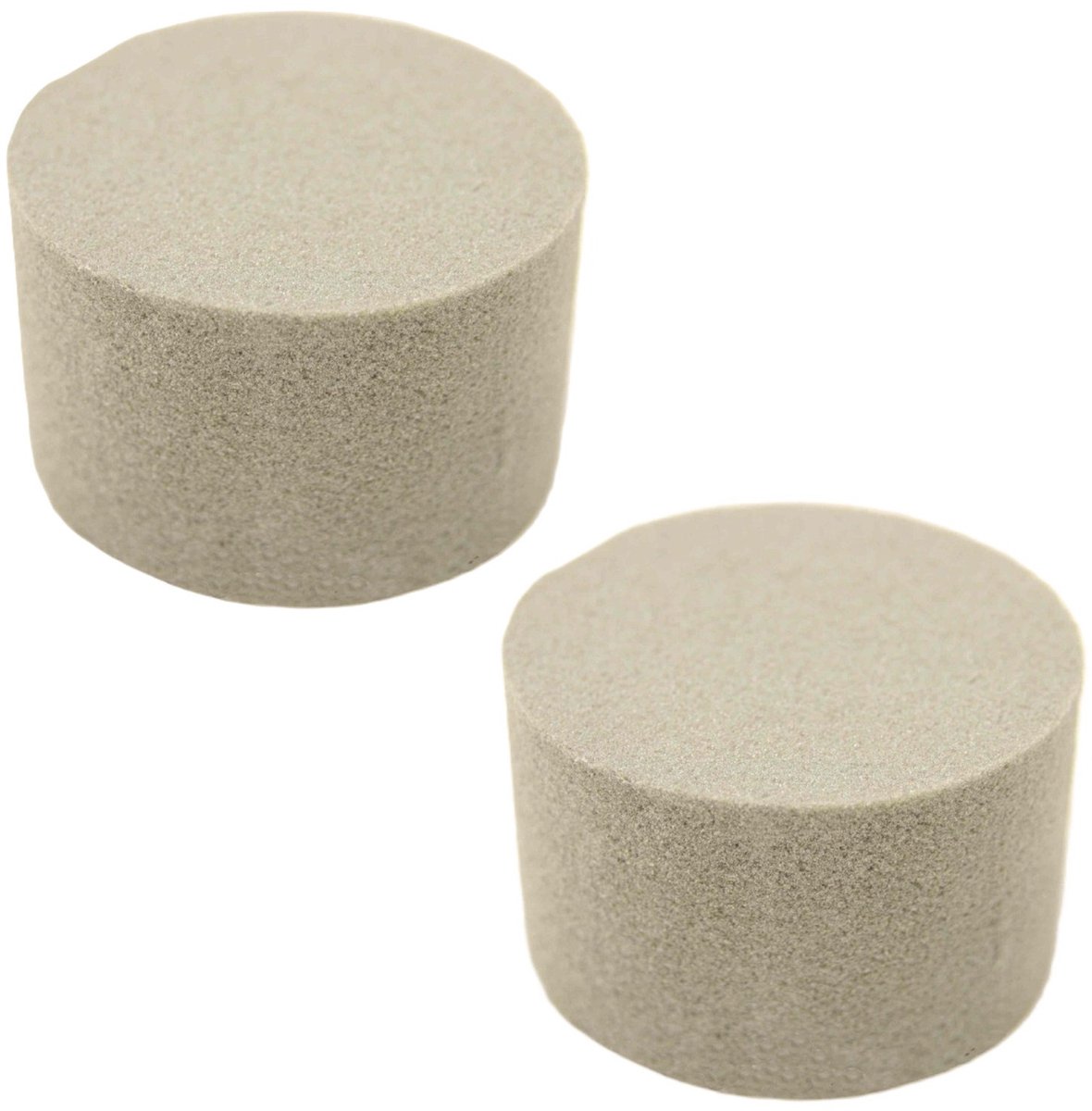 HBX Steekschuim/oase - 2x - droog - Rond - grijs - D14 x H7 cm - voor bloemen - bloemstukken