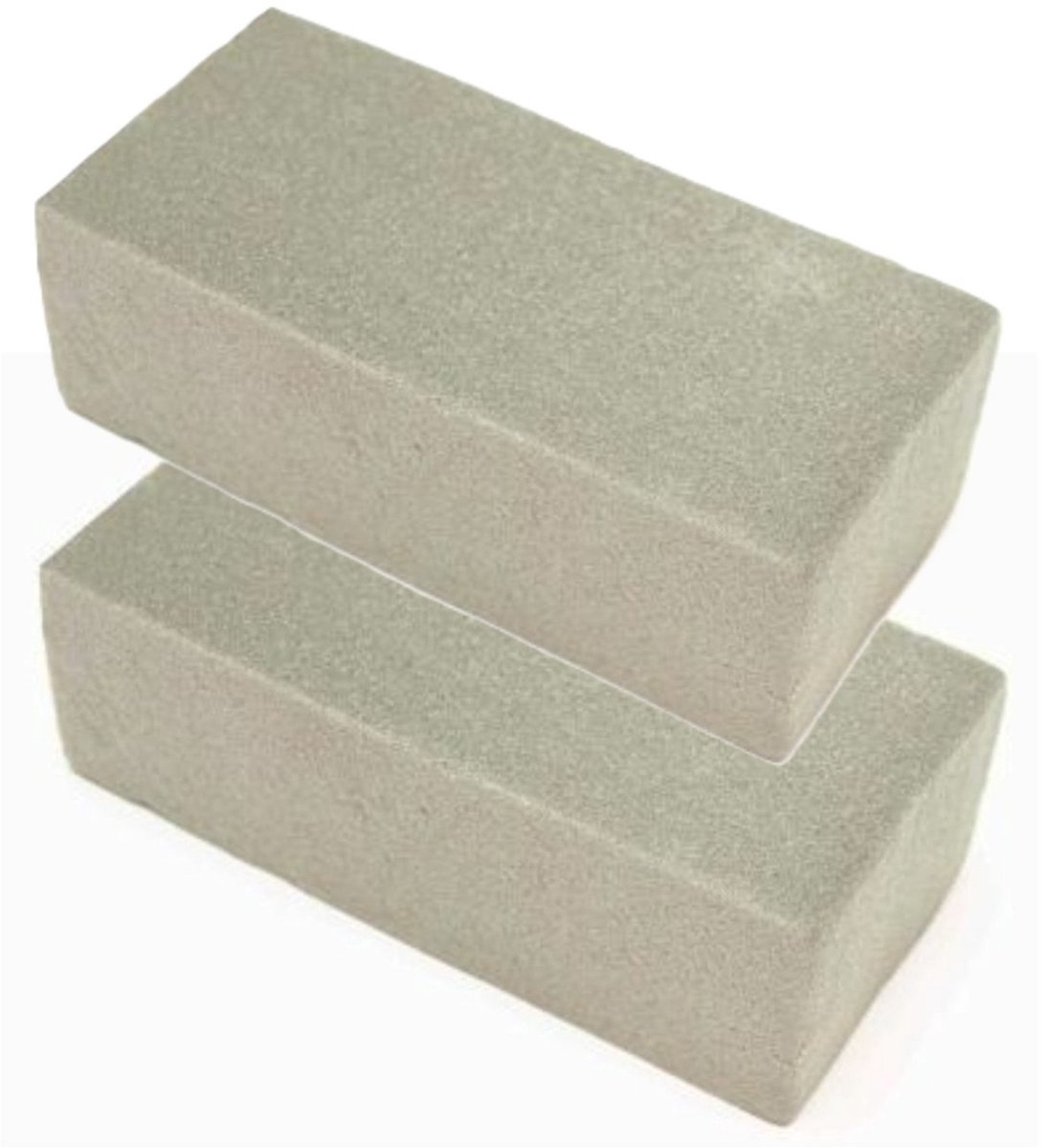 HBX Steekschuim/oase - 2x - droog - rechthoekig - grijs - 20 x 10 x 8 cm - bloemen - bloemstukken