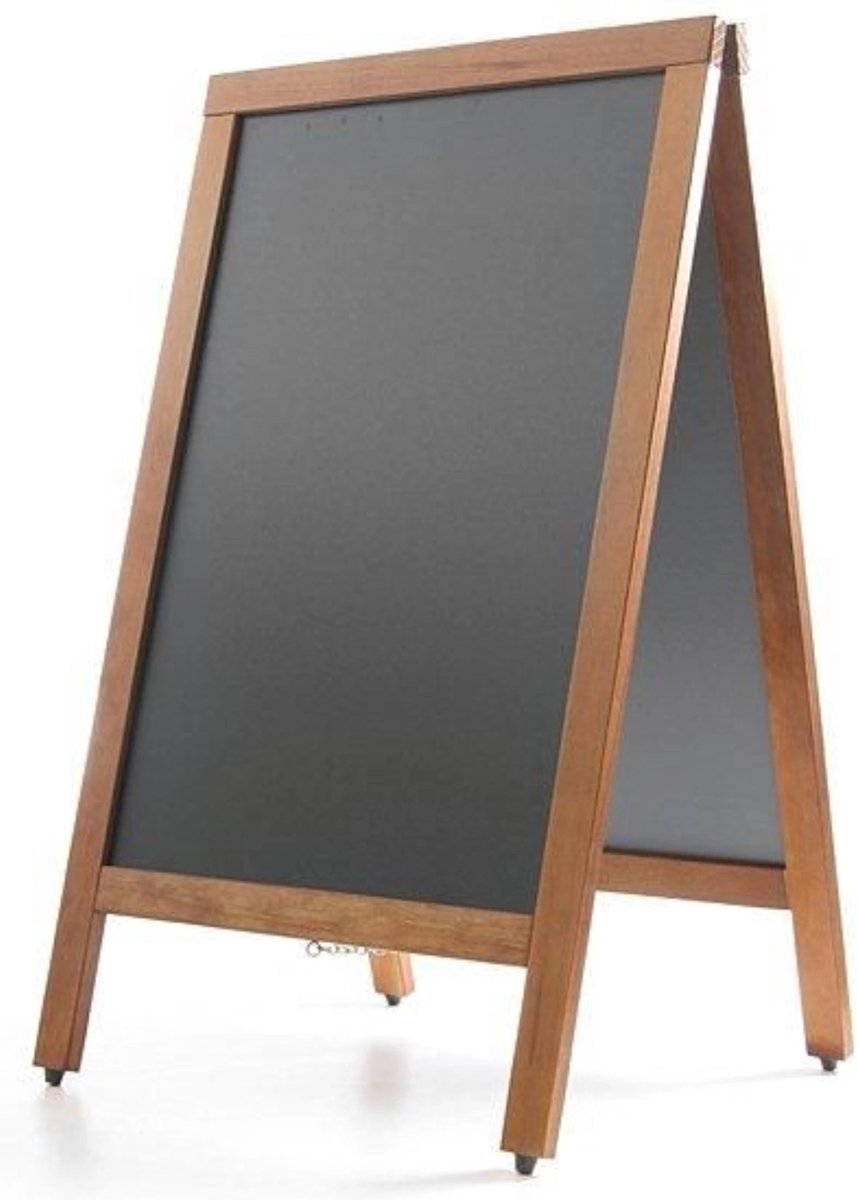 HENDI Krijtstoepbord – Zwart – Houten lijst – 500x450x850 mm