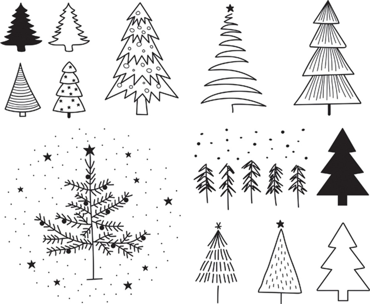 Motivitempels dennenboom, in doorzichtige doos