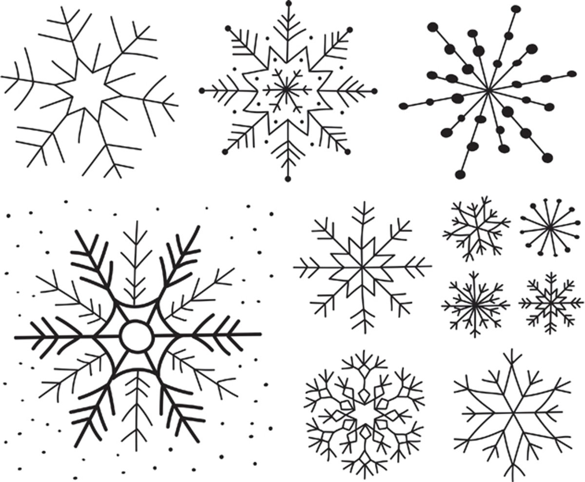 Motivstempel-set Kristallen, in doorzichtige doos