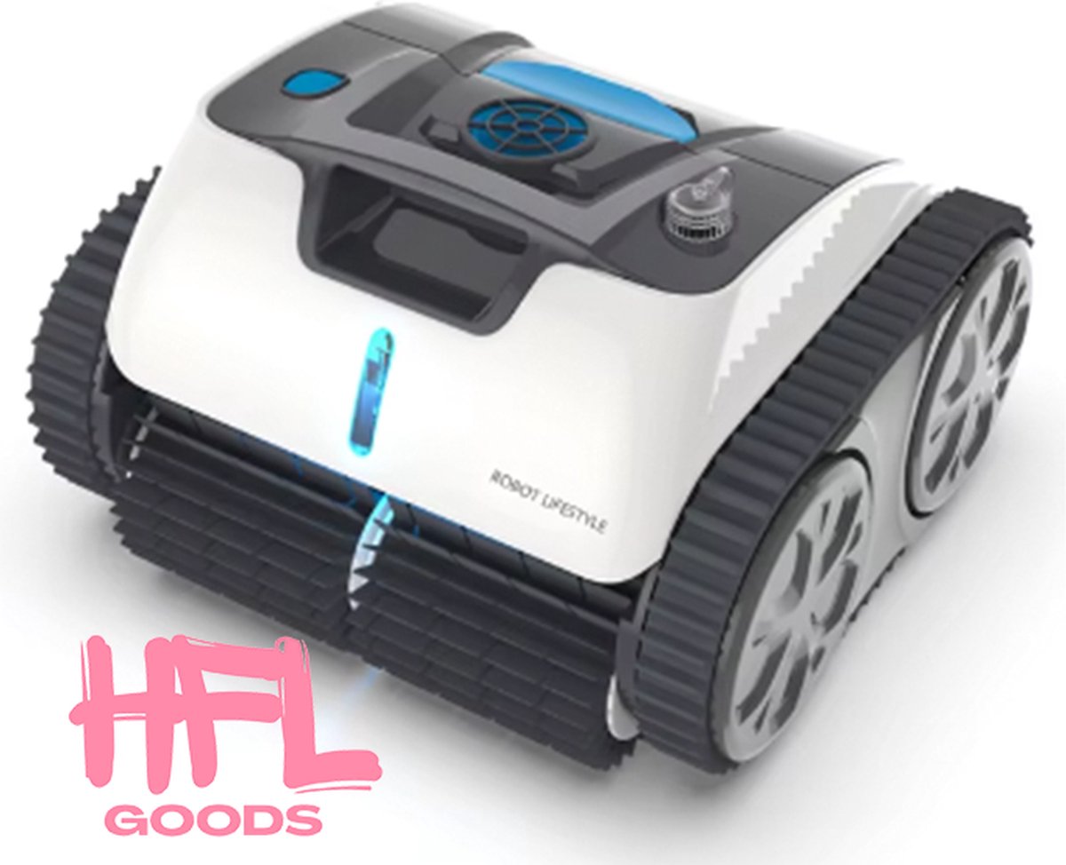 HFL Goods Draadloze Robot Zwembadstofzuiger - 8600 mAh - Routeplanning - Wit