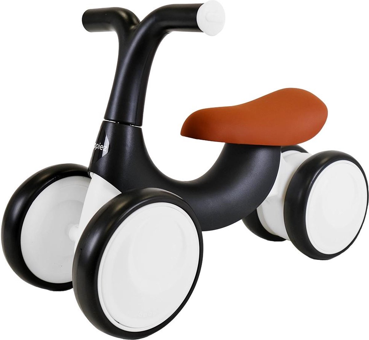 Hippiez loopfiets Freedom Black - 1 jaar - jongens en meisjes - kunststof - zwart