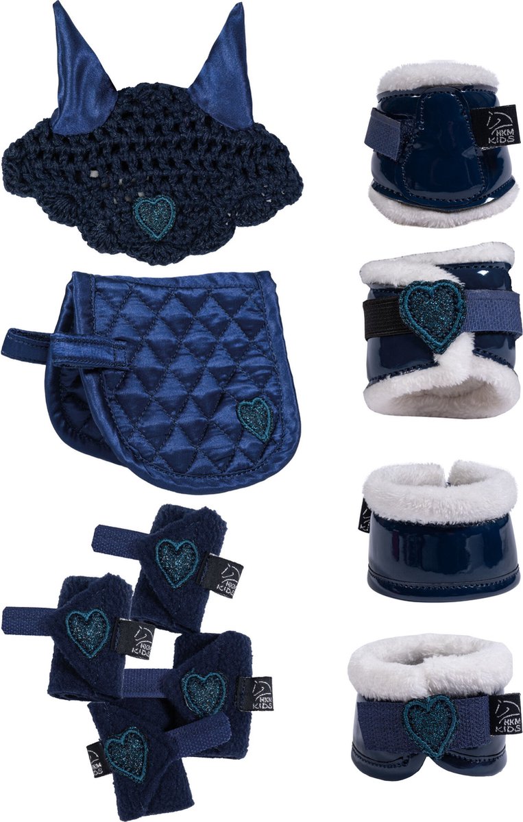 Hkm cuddle pony riding set blauw