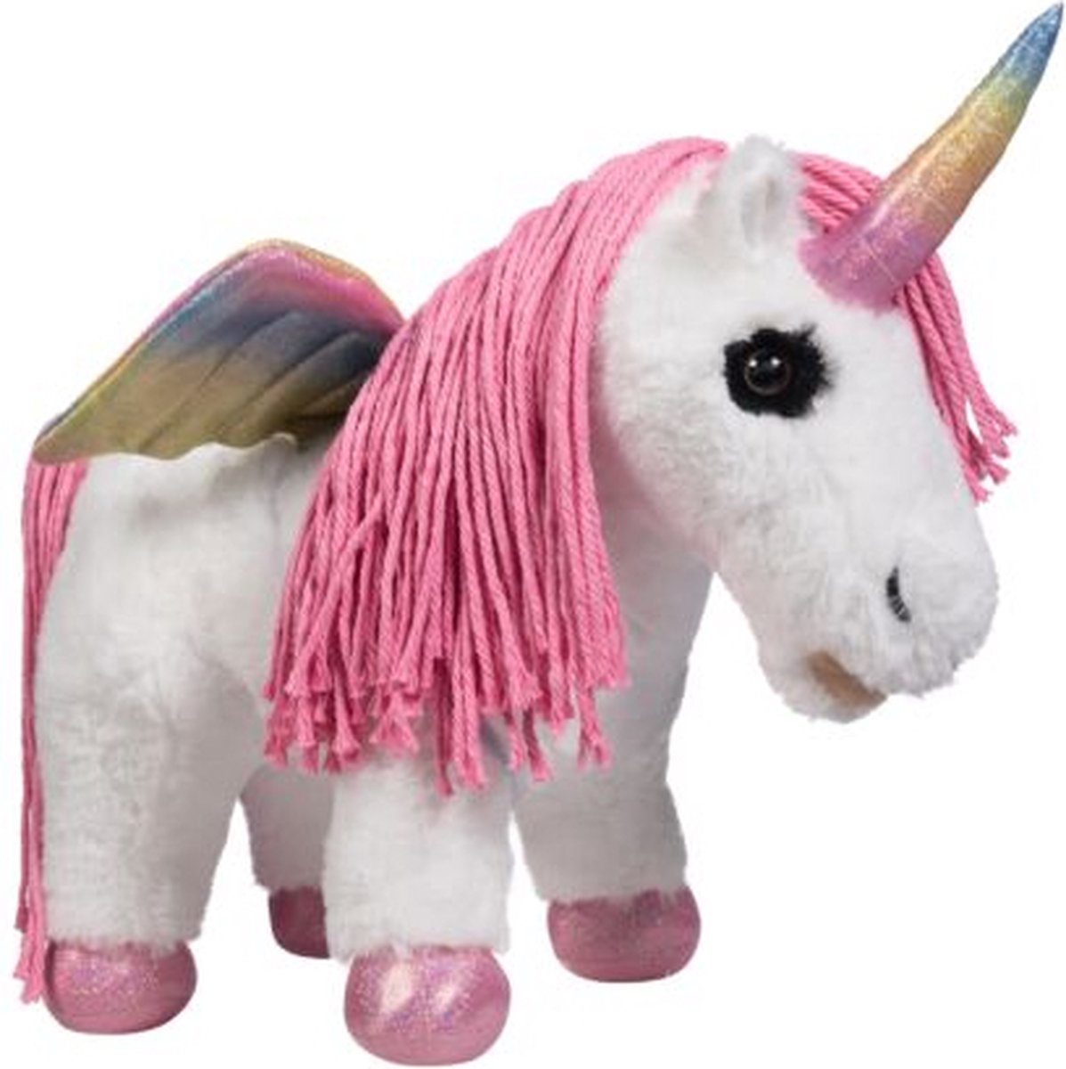 HKM - Unicorn - Cuddle Pony - Wit / Roze