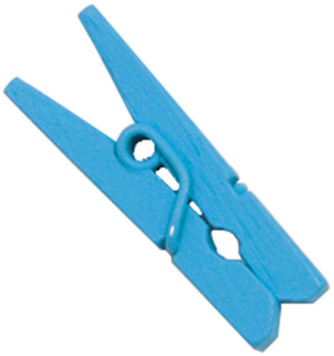 HOBI - 10 turquoise houten mini wasknijpers