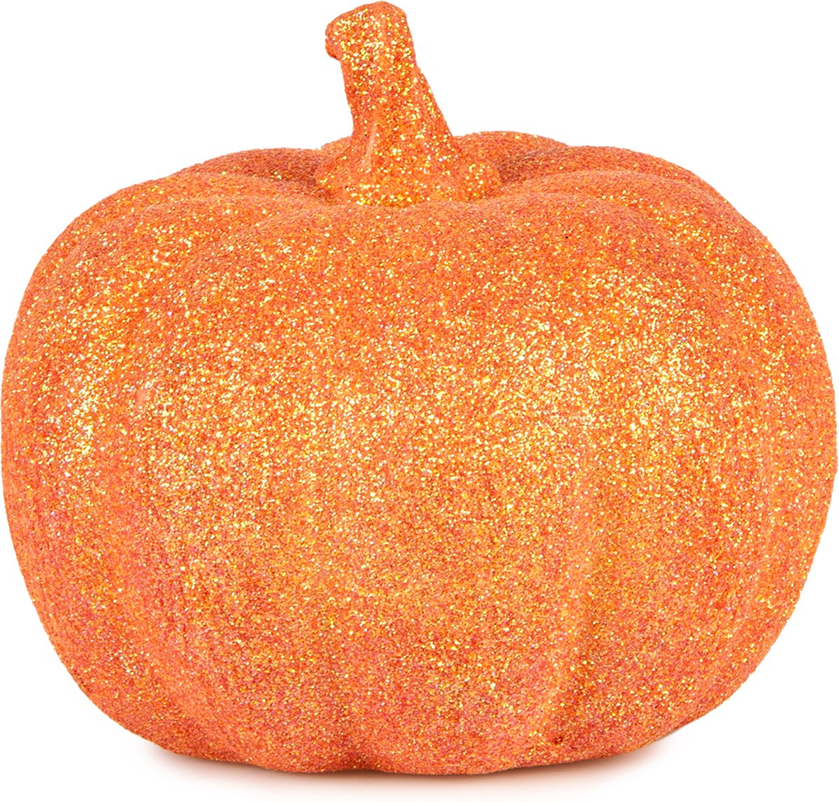 HOBI - Oranje pompoen met glitter 12,5 cm