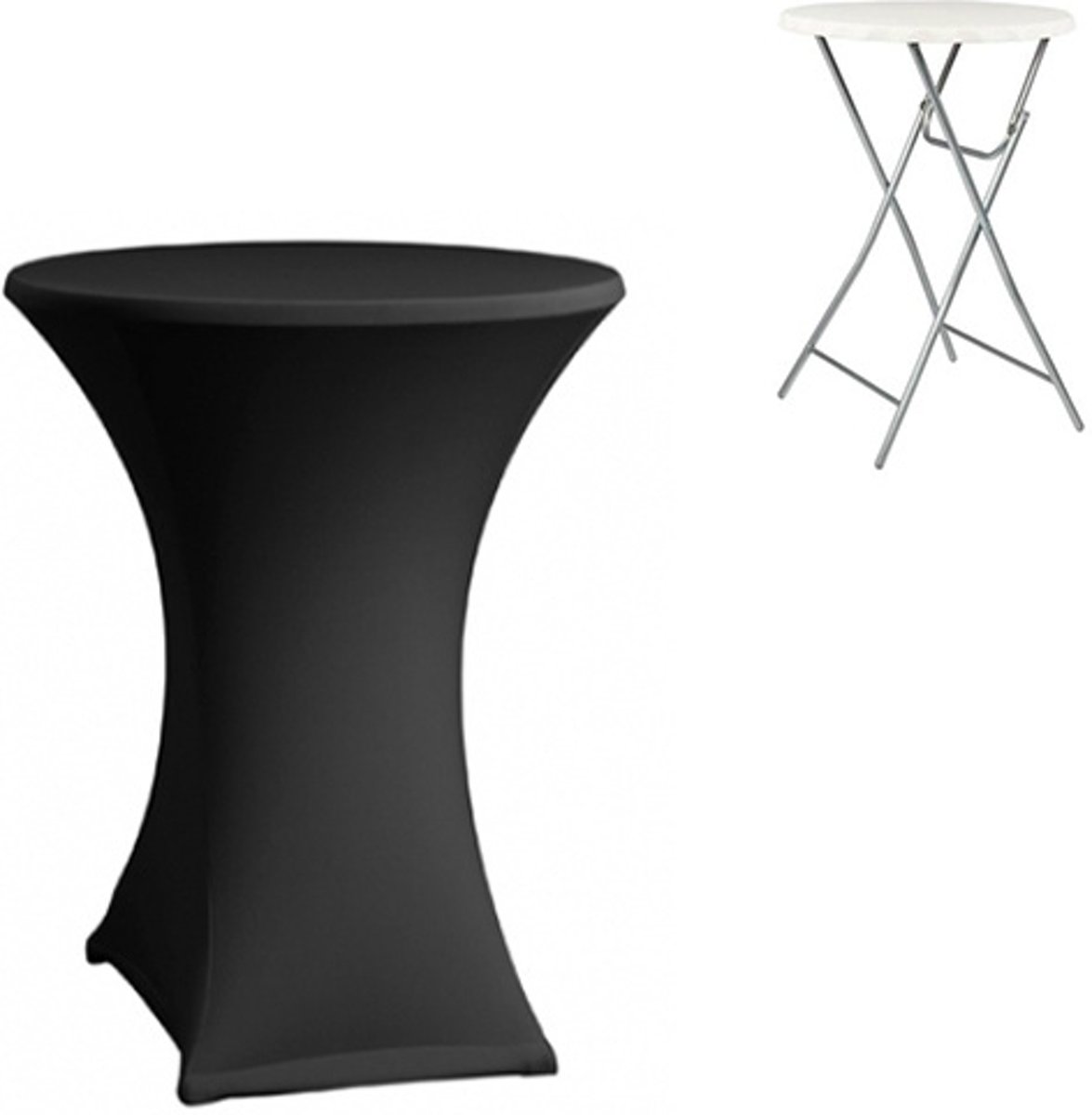 Zwarte Statafelhoes / Statafelrok /   ∅80 x 110 cm