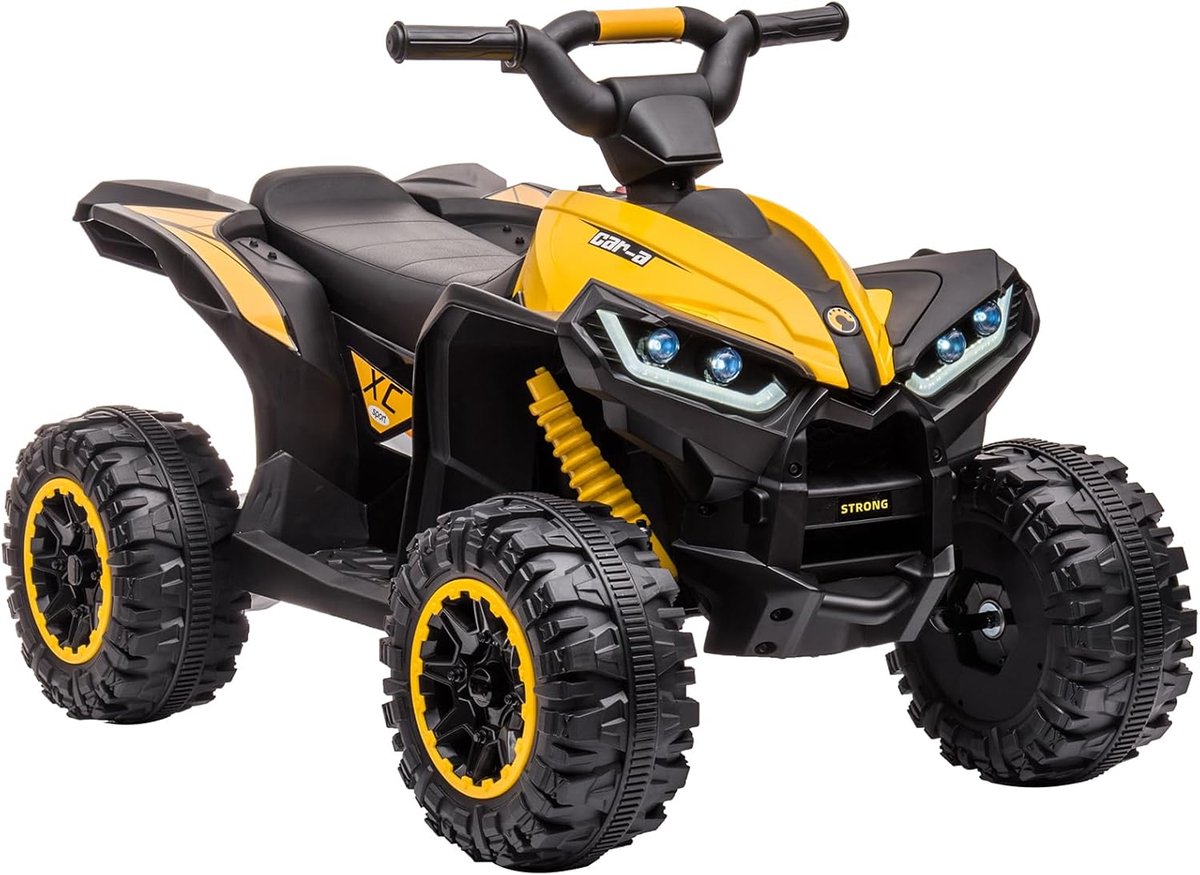 Elektrische kinder Quad 12V - 4x4 - met Afstandsbediening - 2x35W Motor - MP3/USB/Bluetooth - Geschikt voor 3-6 Jaar - Geel