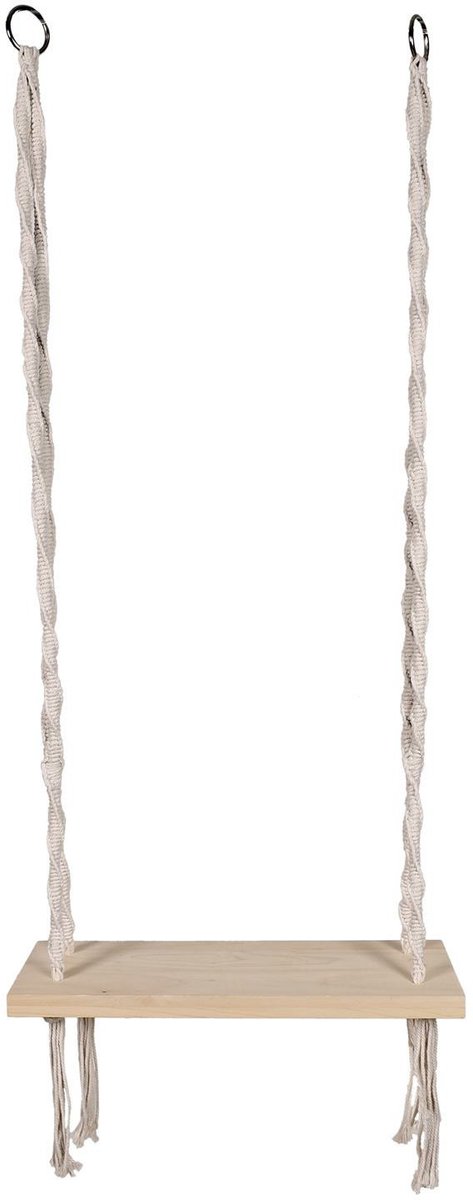 CMP Tuin/balkon schommel / Macrame Swing - naturel - hout/stof - 60 x 20 x 150 cm - volwassenen