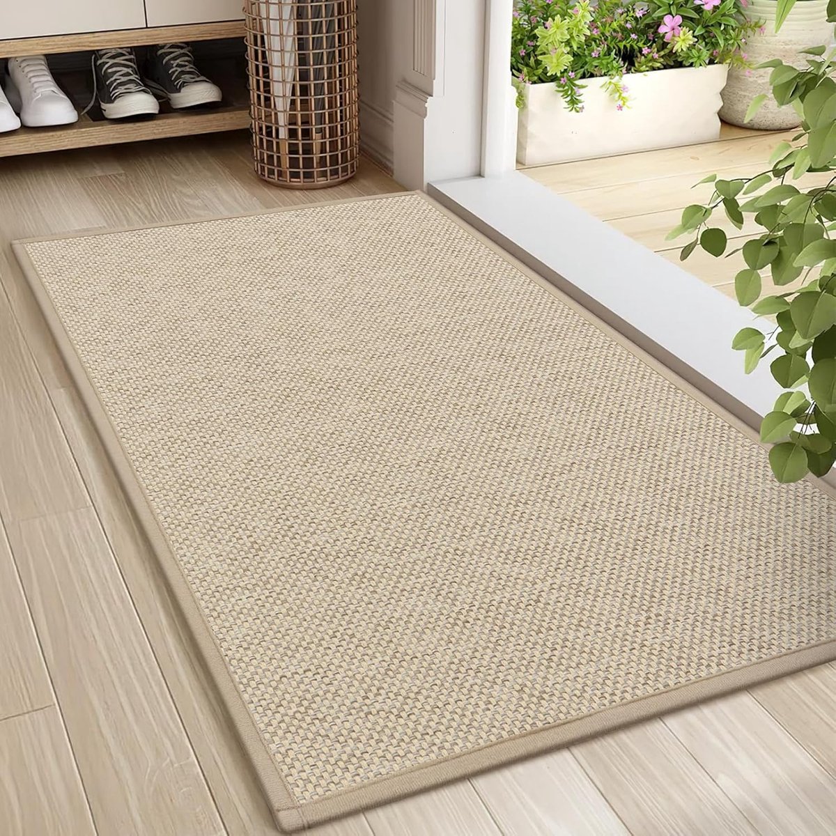 Antislip Binnendeurmat - absorberend en wasbaar - 60 x 90 cm - kaki