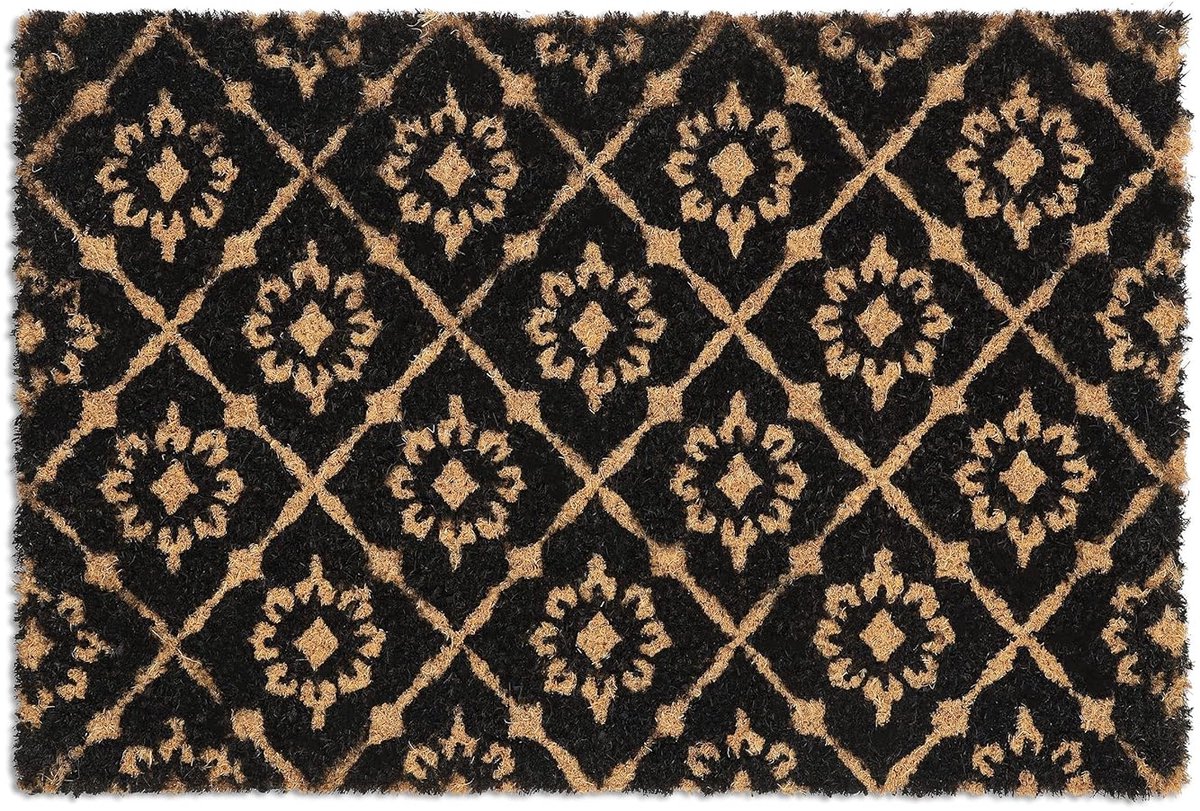 Decoratieve deurmat - Geometrisch patroon - 1 stuk - Kokosvezels - 60 x 40 cm