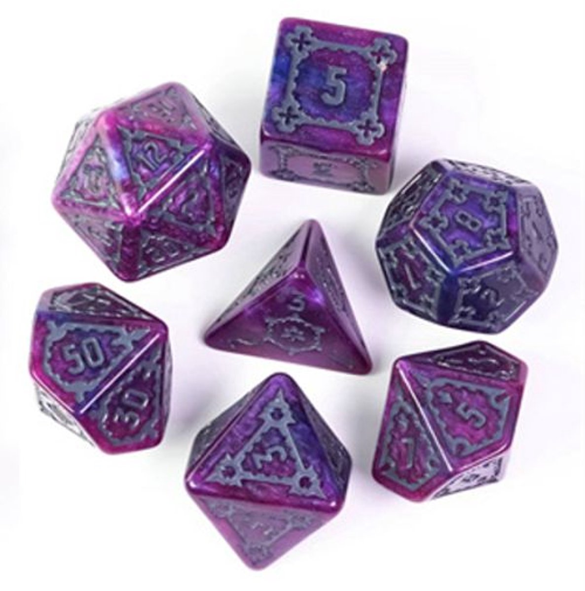 Dobbelst.Set Jumbo Kasteel Paars 7dlg